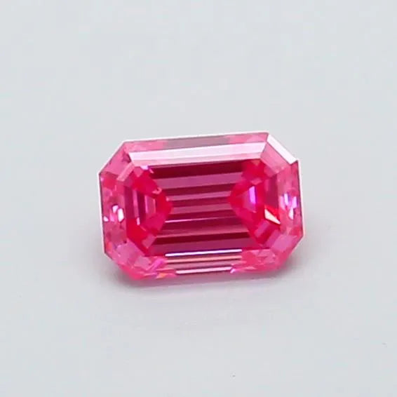 0.36ct Emerald Lab Grown Diamond (Colour Fancy Vivid Pink, Clarity VS1, IGI Certified)