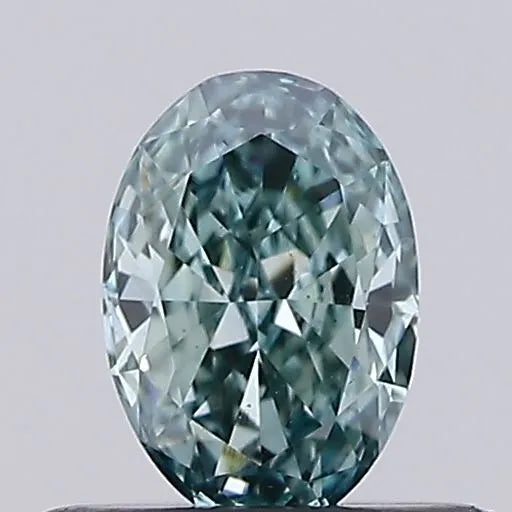 0.36ct Oval Lab Grown Diamond (Colour Fancy Vivid Green, Clarity VS1, Uncertified)