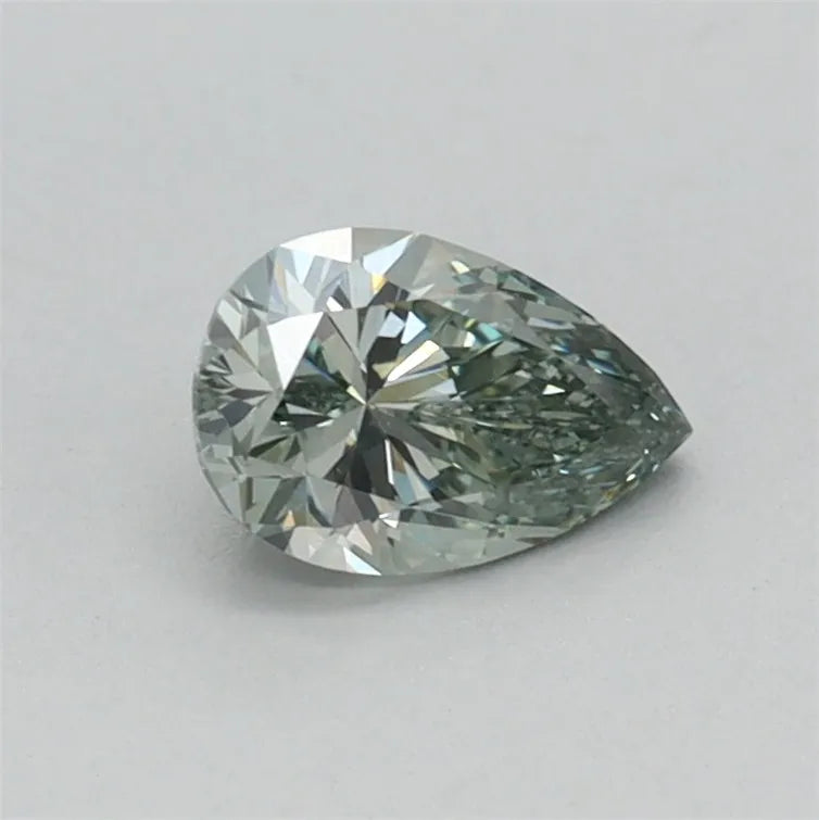 0.36ct Pear Lab Grown Diamond (Colour Fancy Vivid Green, Clarity VVS2, IGI Certified)