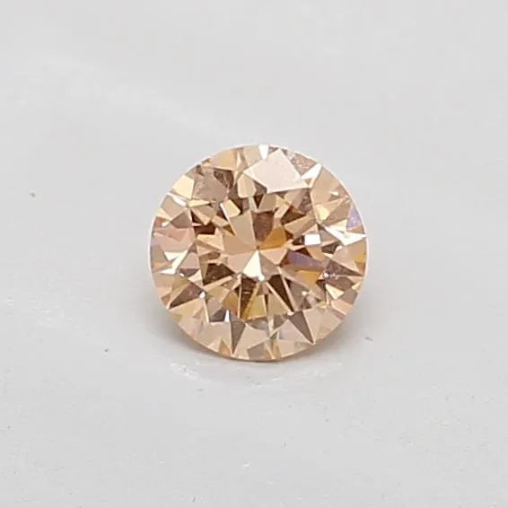 0.36ct Round Lab Grown Diamond (Colour Fancy Intense Orangey Pink, Clarity VS1, Cut EX, IGI Certified)