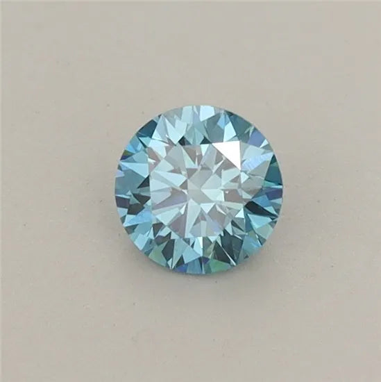 0.36ct Round Lab Grown Diamond (Colour Fancy Vivid Blue, Clarity VS1, Cut ID, IGI Certified)