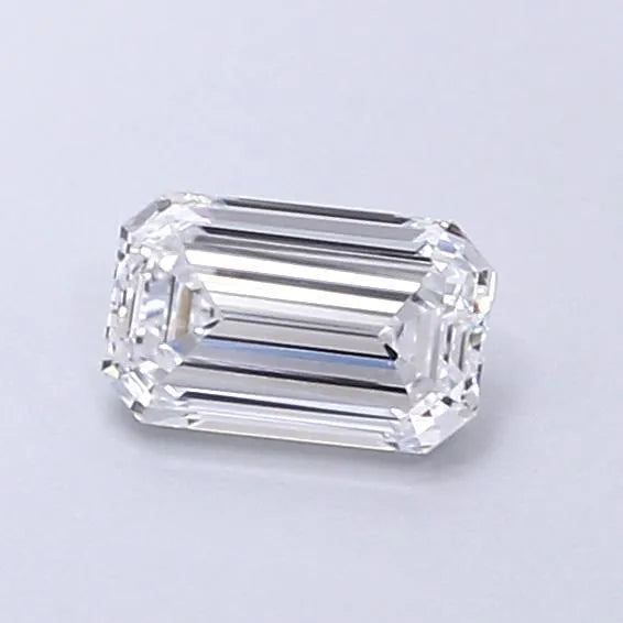 0.37ct Emerald Lab Grown Diamond (Colour D, Clarity IF, IGI Certified)