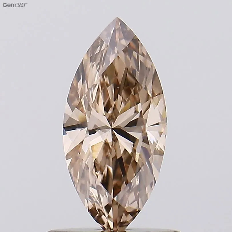 0.37ct Marquise Lab Grown Diamond (Colour Fancy Light Brown, Clarity VS1, Uncertified)