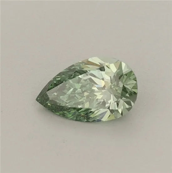 0.37ct Pear Lab Grown Diamond (Colour Fancy Vivid Green, Clarity VVS2, IGI Certified)