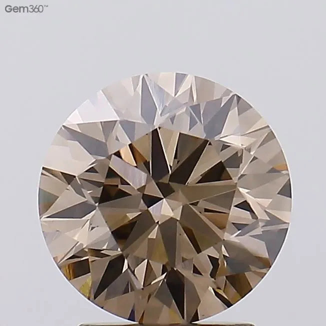 0.37ct Round Lab Grown Diamond (Colour Fancy Dark Brown, Clarity VVS2, Cut EX, Uncertified)