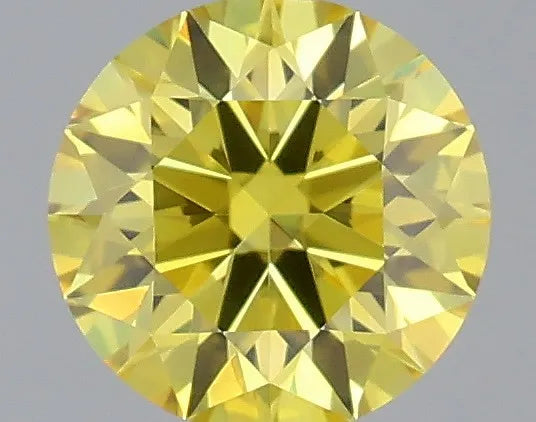 0.37ct Round Lab Grown Diamond (Colour Fancy Intense Yellow, Clarity VVS1, Cut ID, IGI Certified)