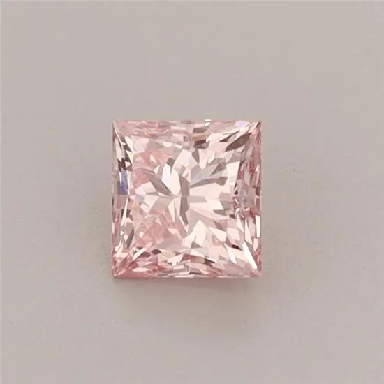 0.38ct Princess Lab Grown Diamond (Colour Fancy Vivid Pink, Clarity VVS2, IGI Certified)