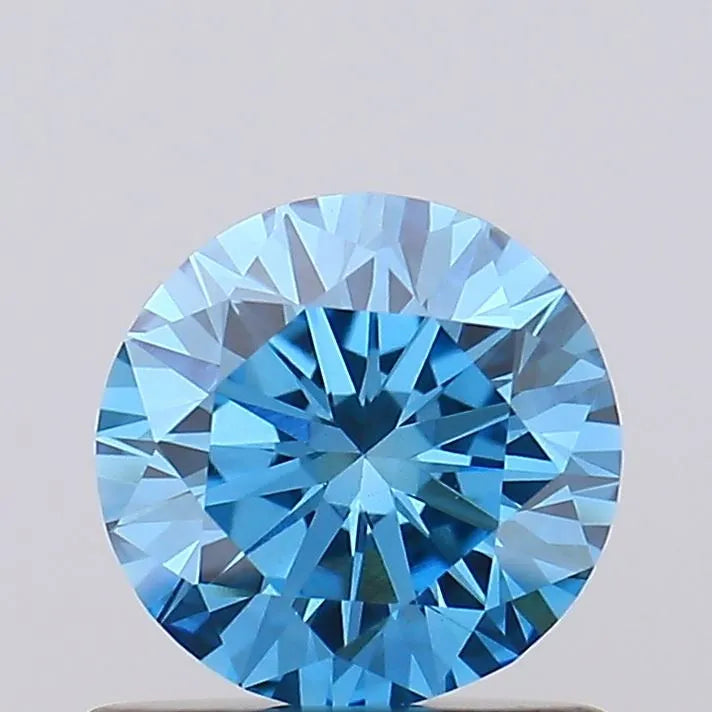 0.38ct Round Lab Grown Diamond (Colour Fancy Vivid Blue, Clarity VS1, Cut EX, Uncertified)