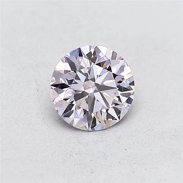 0.38ct Round Natural Diamond (Colour Fancy Light Pinkish Purple, Clarity SI2, Cut EX, GIA Certified)