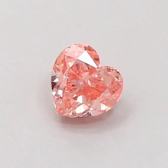 0.39ct Heart Lab Grown Diamond (Colour Fancy Intense Pink, Clarity VVS2, IGI Certified)