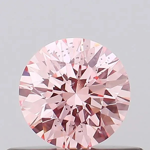 0.39ct Round Lab Grown Diamond (Colour Fancy Vivid Pink, Clarity SI1, Cut VG, IGI Certified)