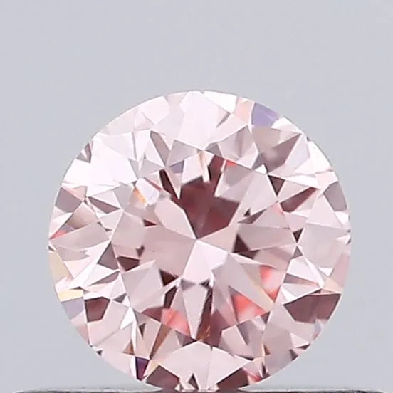 0.39ct Round Lab Grown Diamond (Colour Fancy Vivid Pink, Clarity VVS2, Cut EX, IGI Certified)