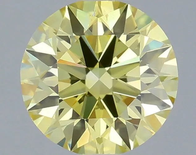 0.40ct Round Lab Grown Diamond (Colour Fancy Intense Yellow, Clarity VS1, Cut ID, IGI Certified)