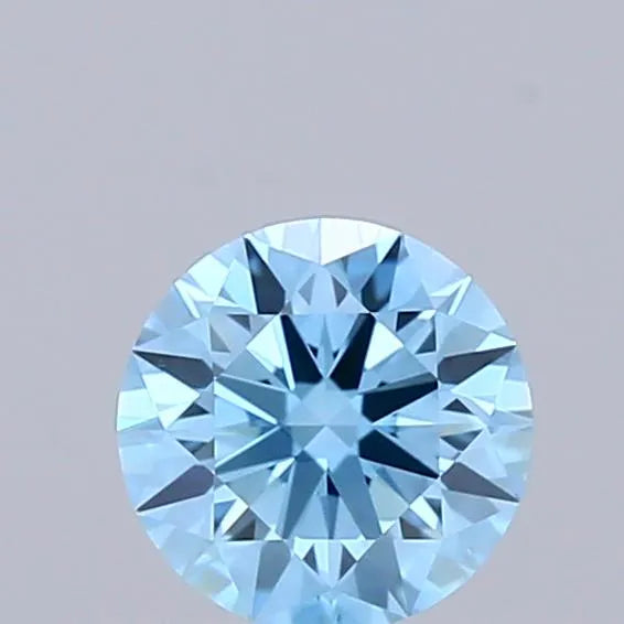 0.40ct Round Lab Grown Diamond (Colour Fancy Vivid Blue, Clarity VVS2, Cut ID, IGI Certified)