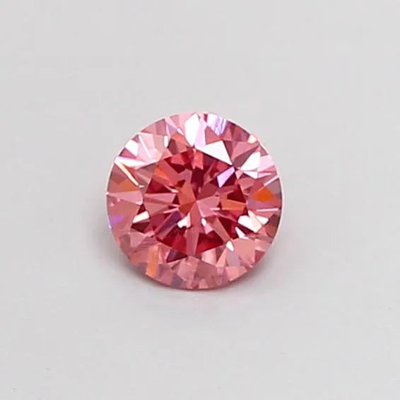 0.40ct Round Lab Grown Diamond (Colour Fancy Vivid Pink, Clarity VS2, Cut EX, IGI Certified)
