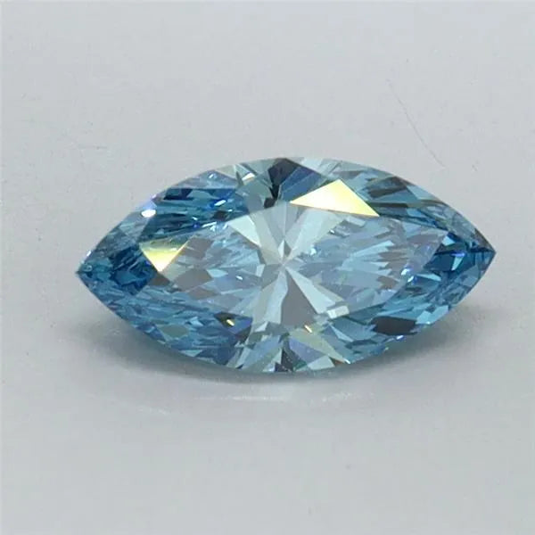 0.41ct Marquise Lab Grown Diamond (Colour Fancy Vivid Blue, Clarity VVS2, IGI Certified)