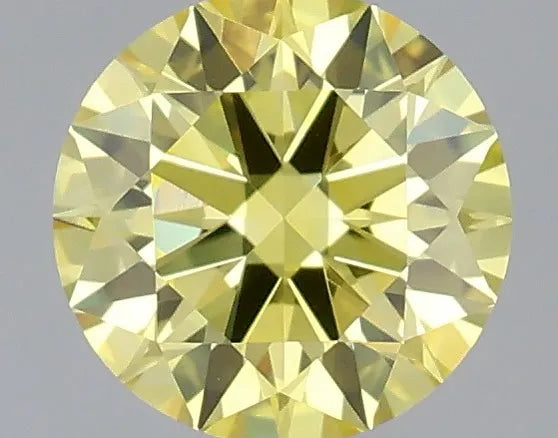 0.41ct Round Lab Grown Diamond (Colour Fancy Intense Yellow, Clarity VVS1, Cut ID, IGI Certified)
