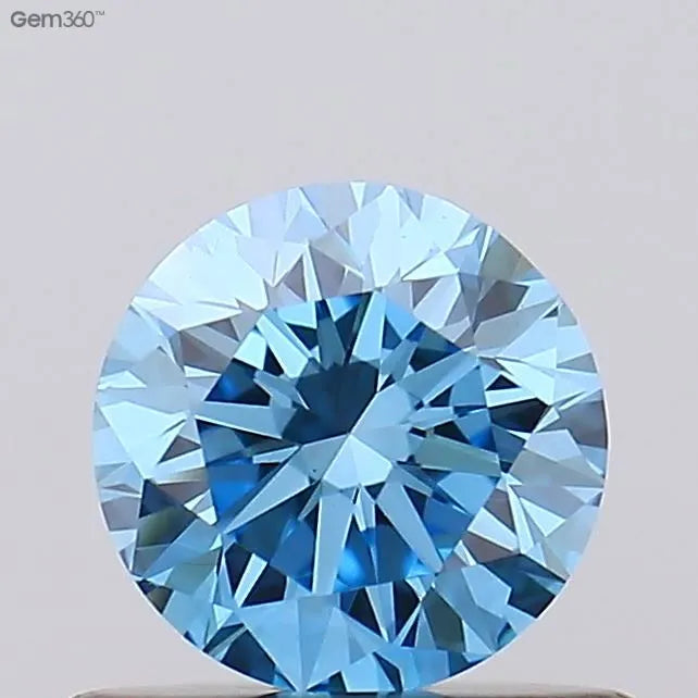 0.41ct Round Lab Grown Diamond (Colour Fancy Vivid Blue, Clarity VS1, Cut EX, Uncertified)