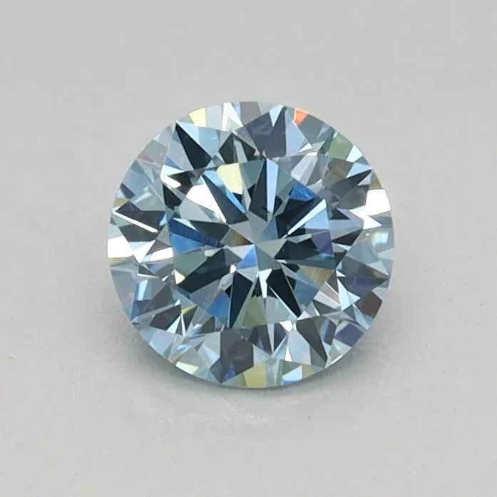0.41ct Round Lab Grown Diamond (Colour Fancy Vivid Blue, Clarity VVS2, Cut EX, IGI Certified)