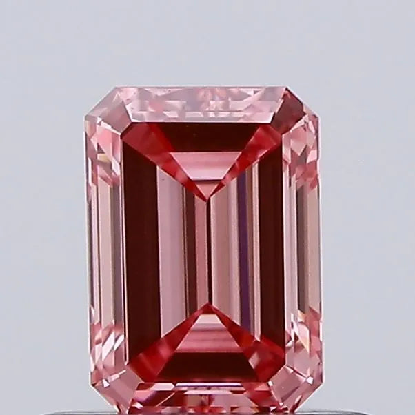 0.42ct Emerald Lab Grown Diamond (Colour Fancy Intense Red, Clarity VVS2, Uncertified)
