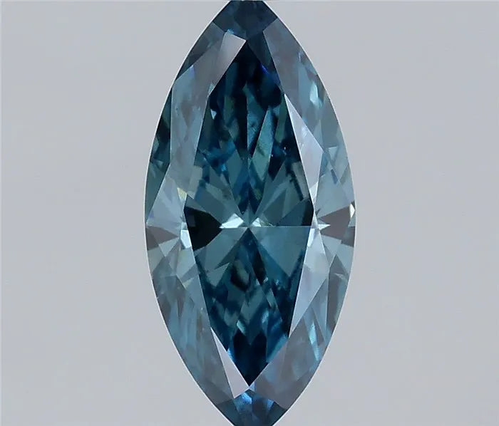 0.42ct Marquise Lab Grown Diamond (Colour Fancy Vivid Blue, Clarity VS2, IGI Certified)