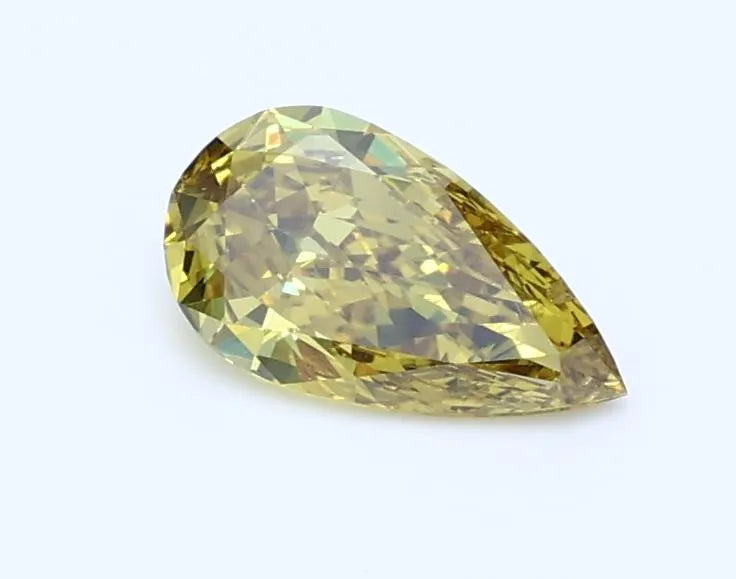 0.42ct Pear Natural Diamond (Colour Fancy Deep Yellow, Clarity SI2, GIA Certified)