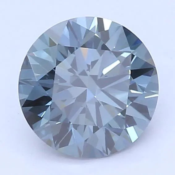 0.42ct Round Lab Grown Diamond (Colour Fancy Intense Green Blue, Clarity VS1, Cut ID, IGI Certified)