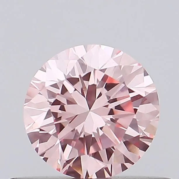 0.42ct Round Lab Grown Diamond (Colour Fancy Vivid Pink, Clarity VVS2, Cut EX, IGI Certified)