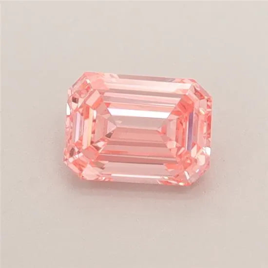 0.43ct Emerald Lab Grown Diamond (Colour Fancy Intense Pink, Clarity VS1, IGI Certified)