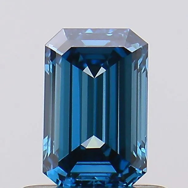 0.43ct Emerald Lab Grown Diamond (Colour Fancy Vivid Blue, Clarity VS1, Uncertified)
