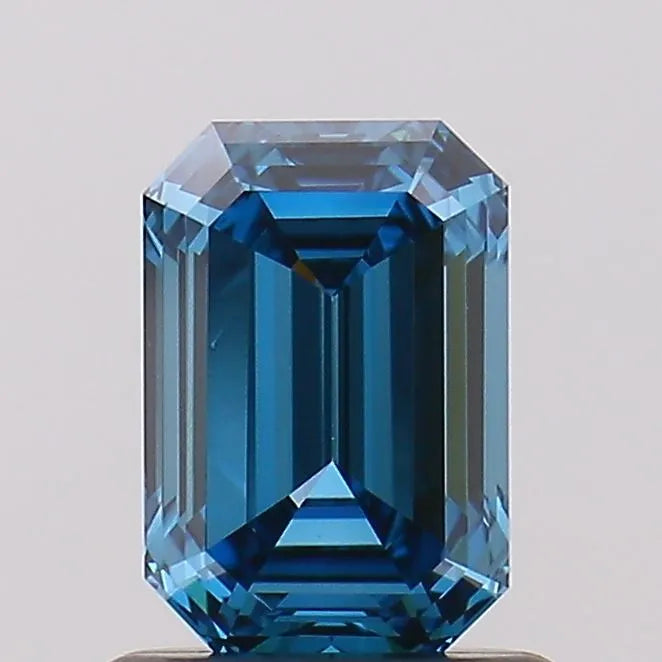 0.43ct Emerald Lab Grown Diamond (Colour Fancy Vivid Blue, Clarity VS2, Uncertified)