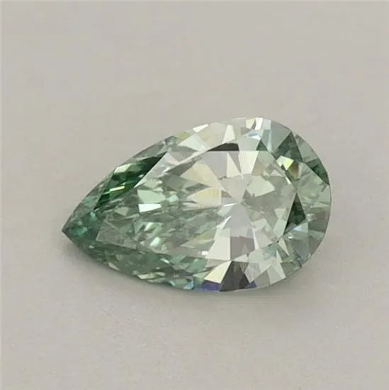 0.43ct Pear Lab Grown Diamond (Colour Fancy Vivid Green, Clarity VVS2, IGI Certified)