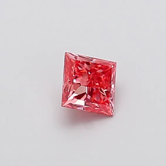 0.43ct Princess Lab Grown Diamond (Colour Fancy Vivid Pink, Clarity VS1, Uncertified)