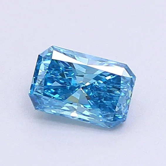0.43ct Radiant Lab Grown Diamond (Colour Fancy Vivid Blue, Clarity SI1, IGI Certified)