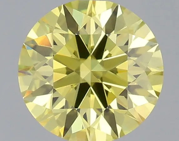 0.43ct Round Lab Grown Diamond (Colour Fancy Intense Yellow, Clarity VS1, Cut ID, IGI Certified)