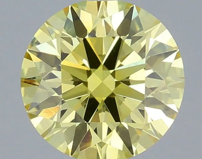 0.43ct Round Lab Grown Diamond (Colour Fancy Intense Yellow, Clarity VVS1, Cut ID, IGI Certified)