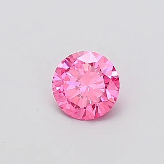 0.43ct Round Lab Grown Diamond (Colour Fancy Vivid Pink, Clarity VS1, Cut VG, IGI Certified)