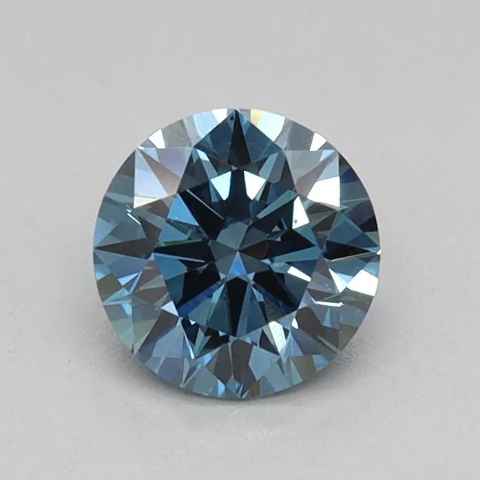 0.44ct Round Lab Grown Diamond (Colour Fancy Vivid Blue, Clarity VS1, Cut ID, IGI Certified)