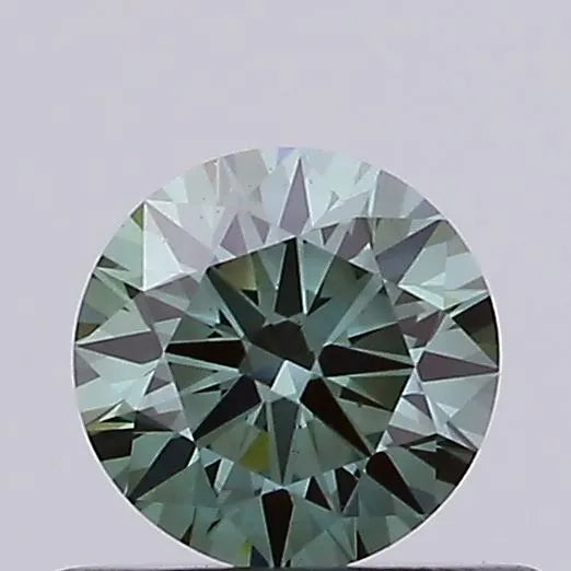 0.44ct Round Lab Grown Diamond (Colour Fancy Vivid Green, Clarity VS1, Cut EX, IGI Certified)