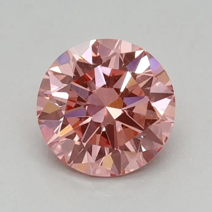 0.44ct Round Lab Grown Diamond (Colour Fancy Vivid Pink, Clarity VS1, Cut EX, IGI Certified)