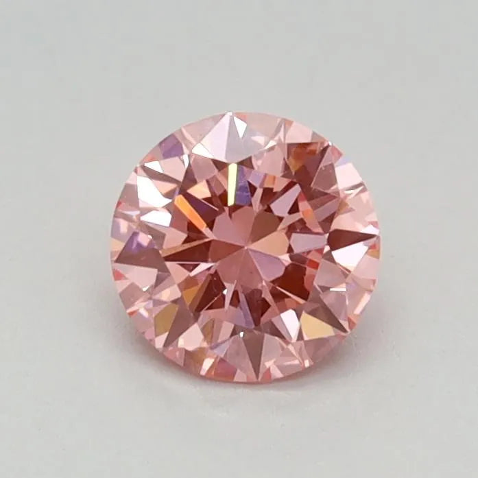 0.44ct Round Lab Grown Diamond (Colour Fancy Vivid Pink, Clarity VS1, Cut EX, IGI Certified)