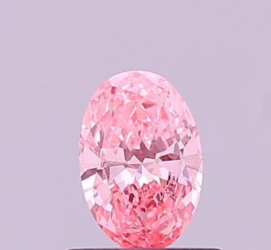 0.45ct Oval Lab Grown Diamond (Colour Fancy Vivid Pink, Clarity VS1, Cut GD, IGI Certified)
