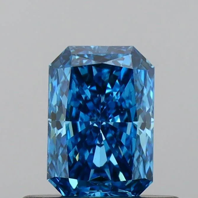 0.45ct Radiant Lab Grown Diamond (Colour Fancy Vivid Blue, Clarity VVS2, IGI Certified)
