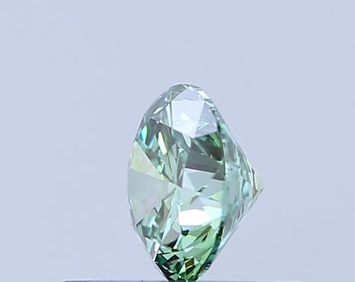 0.45ct Round Lab Grown Diamond (Colour Fancy Vivid Green, Clarity VS2, Cut VG, IGI Certified)
