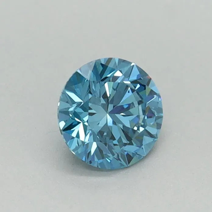 0.46ct Round Lab Grown Diamond (Colour Fancy Vivid Blue, Clarity VS2, Cut ID, IGI Certified)