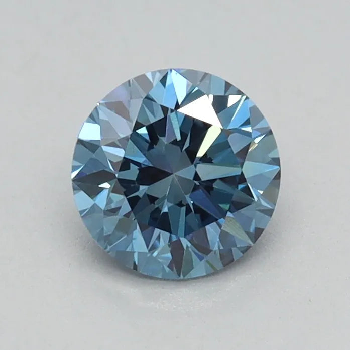 0.46ct Round Lab Grown Diamond (Colour Fancy Vivid Blue, Clarity VVS2, Cut EX, IGI Certified)