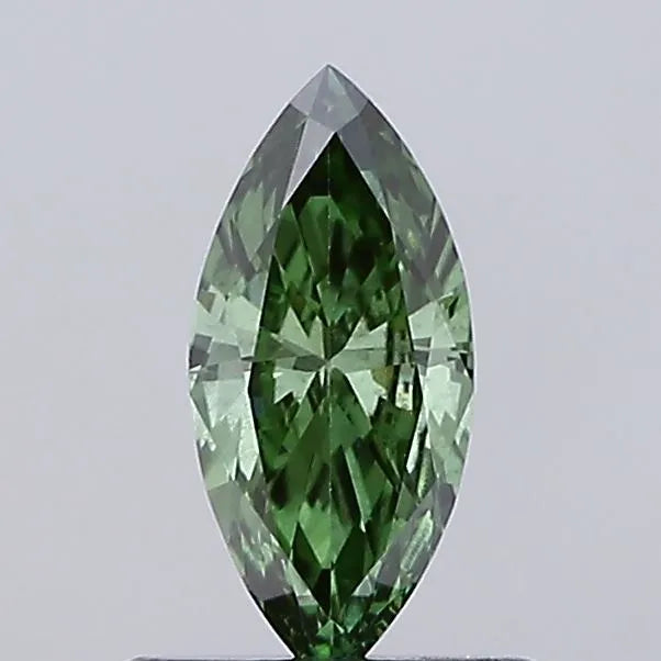 0.47ct Marquise Lab Grown Diamond (Colour Fancy Vivid Green, Clarity VS2, IGI Certified)
