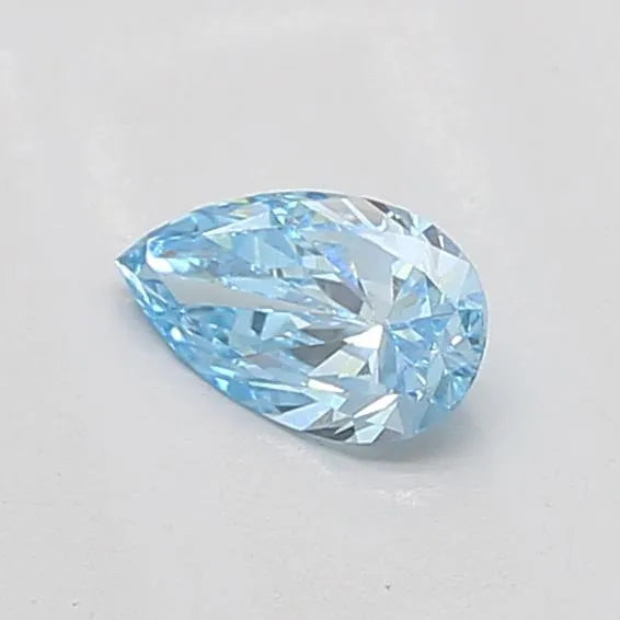 0.47ct Pear Lab Grown Diamond (Colour Fancy Vivid Blue, Clarity VS1, IGI Certified)