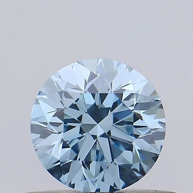 0.47ct Round Lab Grown Diamond (Colour Fancy Vivid Blue, Clarity VS1, Cut VG, IGI Certified)