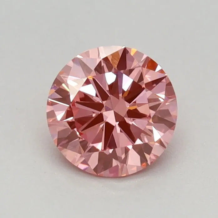0.47ct Round Lab Grown Diamond (Colour Fancy Vivid Pink, Clarity VVS2, Cut EX, IGI Certified)